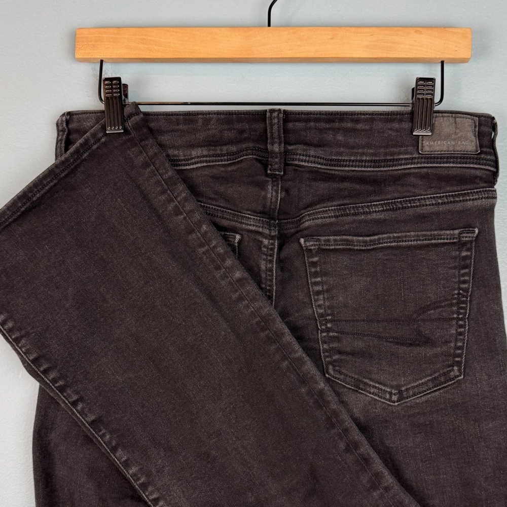 American Eagle Kick Boot Women 8 Reg Black Next Level Stretch Denim Jeans Hippie